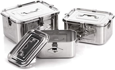 steel rectangle box|rectangular metal containers with lids.